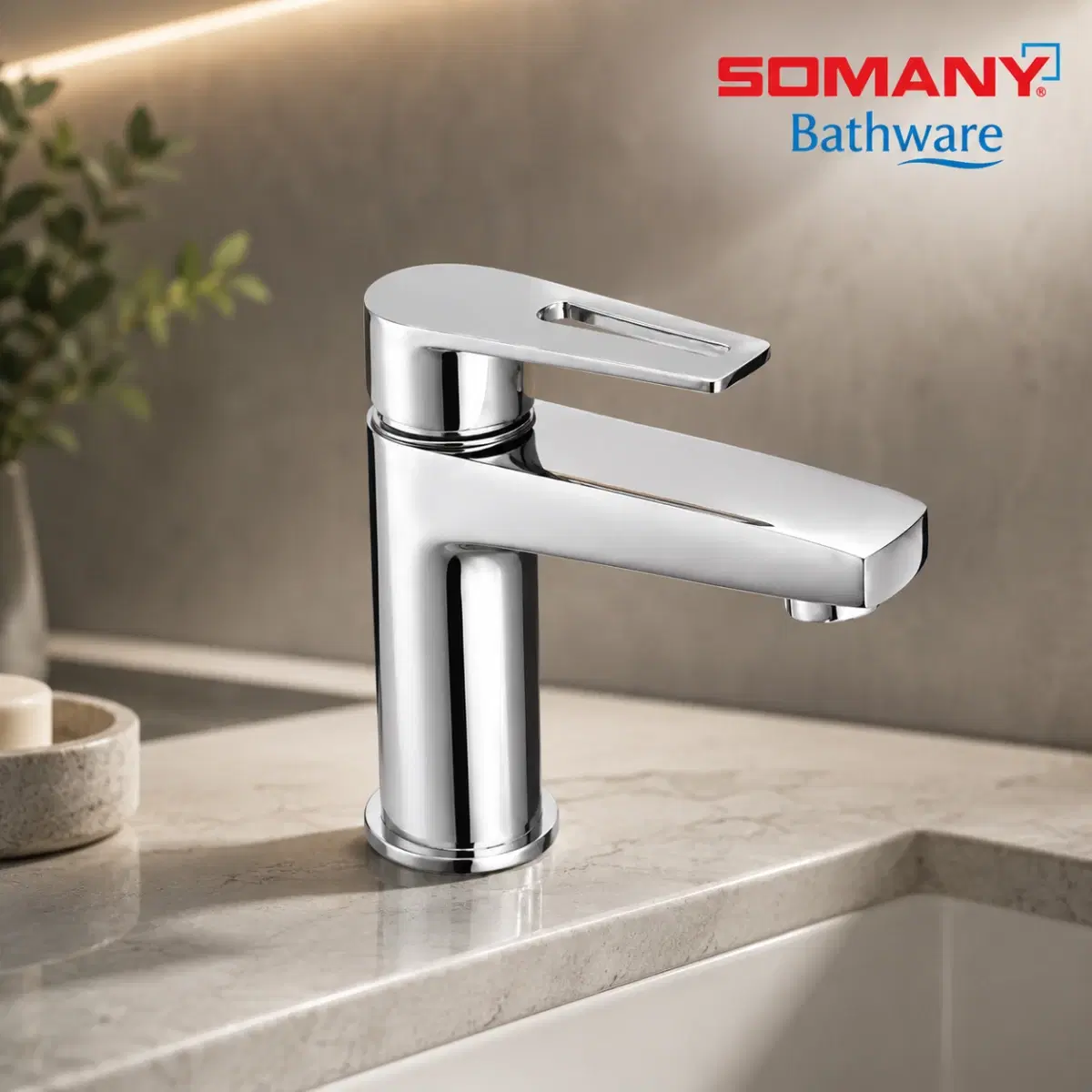 SOMANY JUPITER Range 272111420041 Single Lever Basin Mixer | Made of Brass | Mirror-Like Finish - Image 1