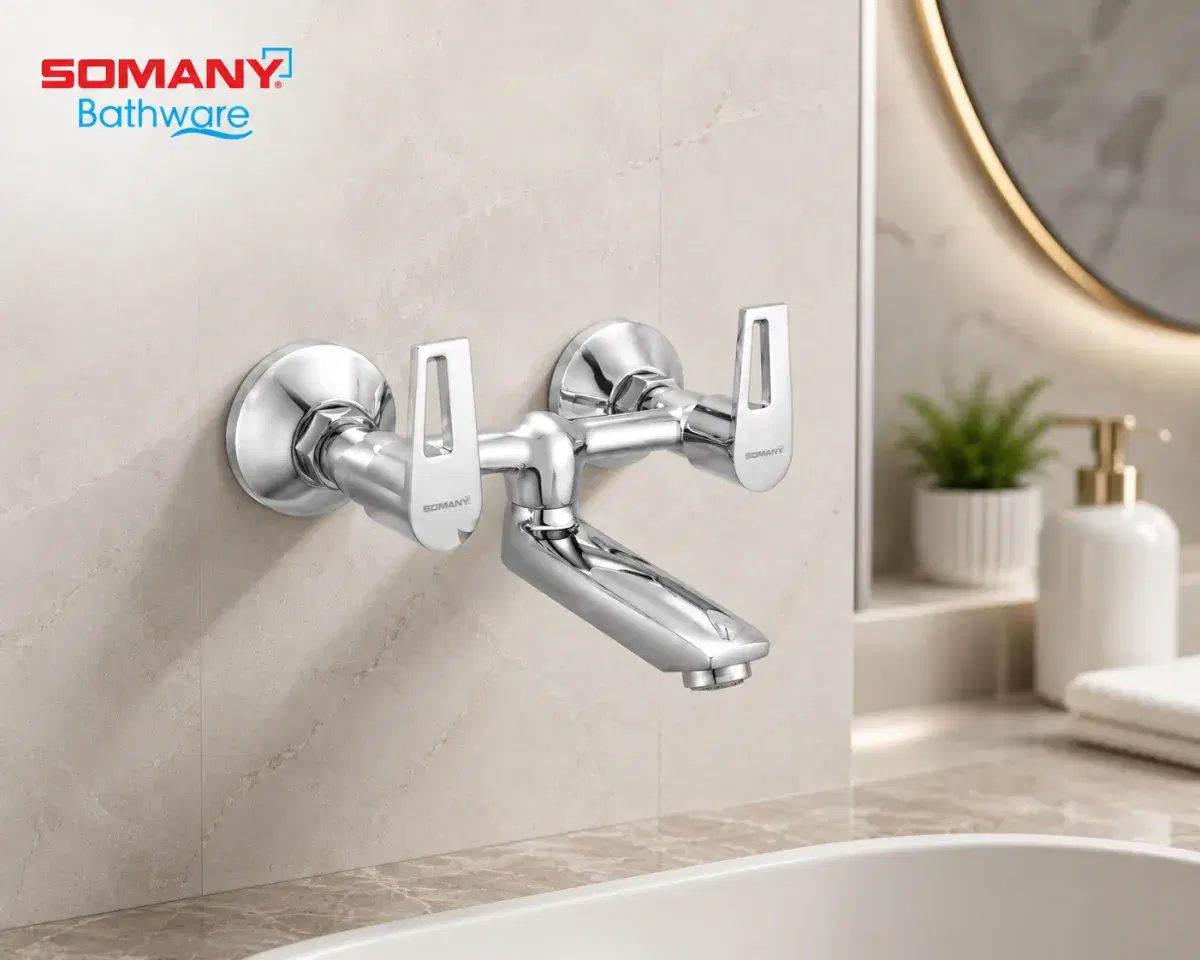 SOMANY JUPITER Sink Mixer Non Telephonic Wall Mixer |Simple and Reliable| Wall Mounted, Kitchen Faucet| Provision for Hot & Cold Water| 10 Years Warranty - Image 1