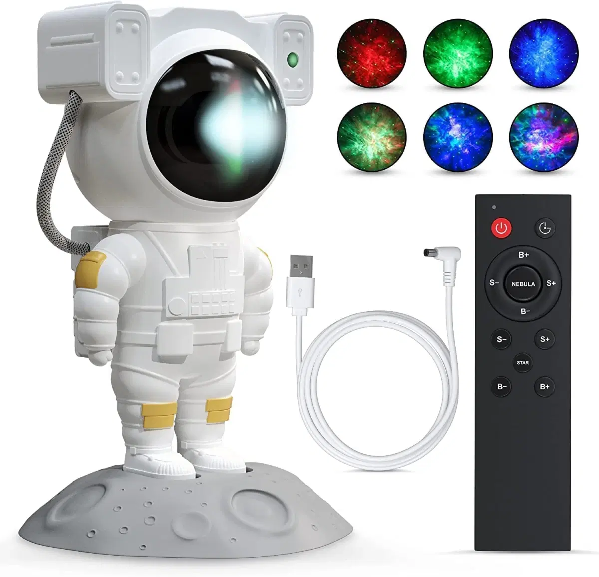 Astronaut Galaxy Projector Night Light – 360° Rotating Nebula Star Projector with Remote Control, Timer & Adjustable Head – LED Space Lamp for Kids’ Bedroom, Gaming Room, Home & Party Décor - Image 1