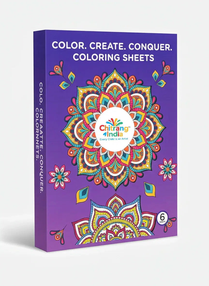 Chitrang India – Smart Sketchers 1 | Jumbo Colouring Sheets Kit (Set of 6) - Image 1