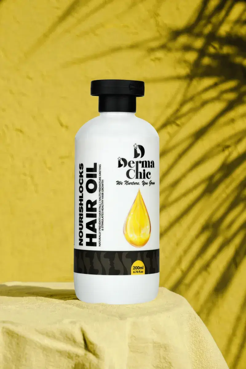 DermaChic Nourish Locks Hair Oil | Boosts Growth & Reduces Hair Fall | Hair Oil (200 ml) - Image 1