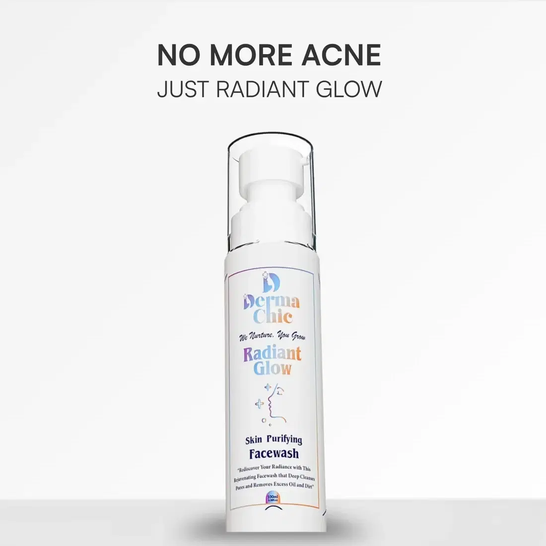 DermaChic Radiant Glow Facewash | Clears Pores & Brightens Skin | Face Wash (100 ml) - Image 1