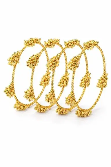 Traditional Kashmiri Ghungroo Latkan Bangles Set for Women and Girls|Set of 4 Bangles - Image 1