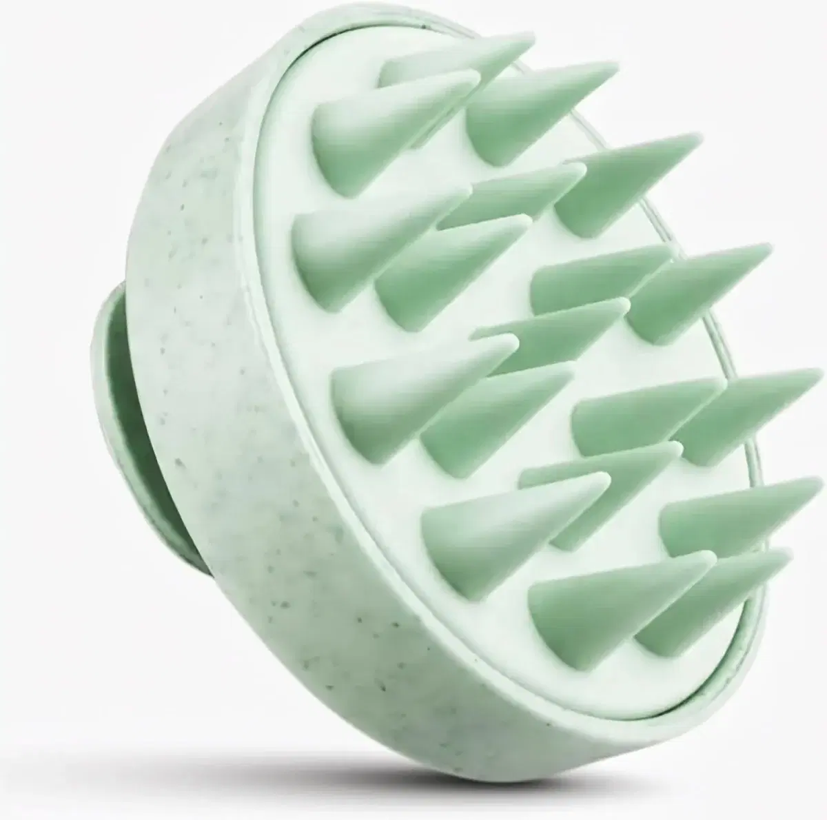 Round Manual Scalp/Head Massager Shampoo Hair Brush, Super Soft Bristles, Exfoliating, Anti-Dandruff (Light Green) - Image 1