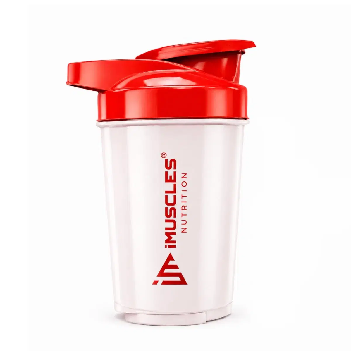 500ml Mini Shaker Bottle with Ball | BPA-Free, Leak-Proof, 2-Way Opening | Flip Handle | Freezer Safe | Easy to Clean | Premium Recyclable Shaker for Gym & Fitness (White)