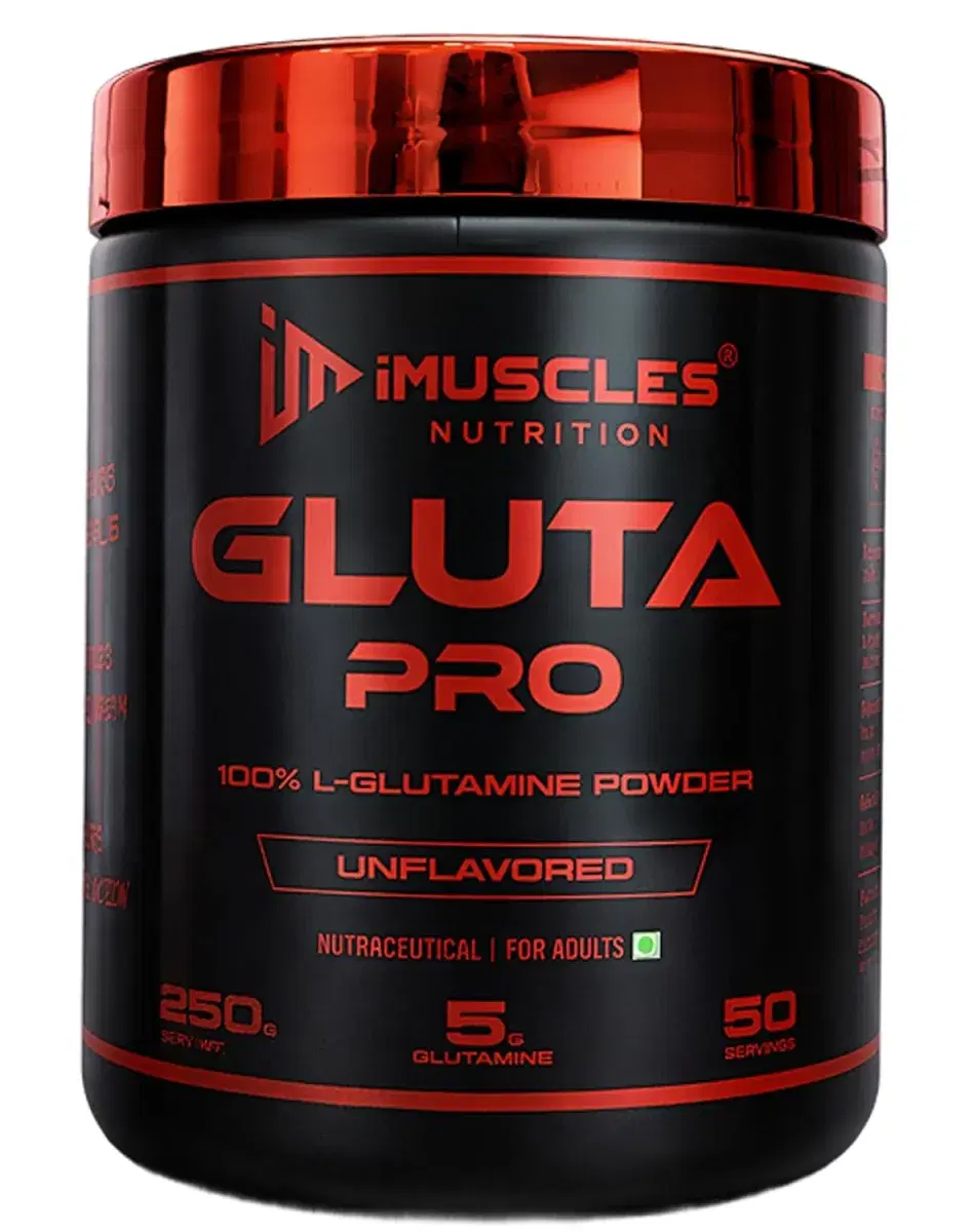 Gluta Pro – 100% Pure L-Glutamine Powder | Unflavoured – 250g (Pack of 1, 50 Servings) | Supports Muscle Growth, Faster Recovery & Immunity | No Sugar, Fillers, or Preservatives - Image 1