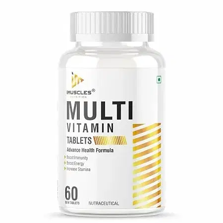 Multivitamins Tablets (60 Tablets) with Zinc, Vitamin C, Vitamin D3, Vitamin E for Men & Women for Boost Immunity, Energy, Increase Stamina