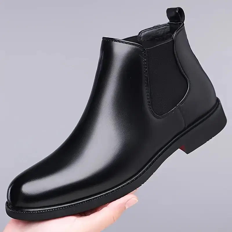 WUGO::Latest Stylish Men's Black Chelsea Boots | Faux Leather Slip-On Ankle Boots | Comfortable Casual & Formal Footwear for Men & Boys - Image 1
