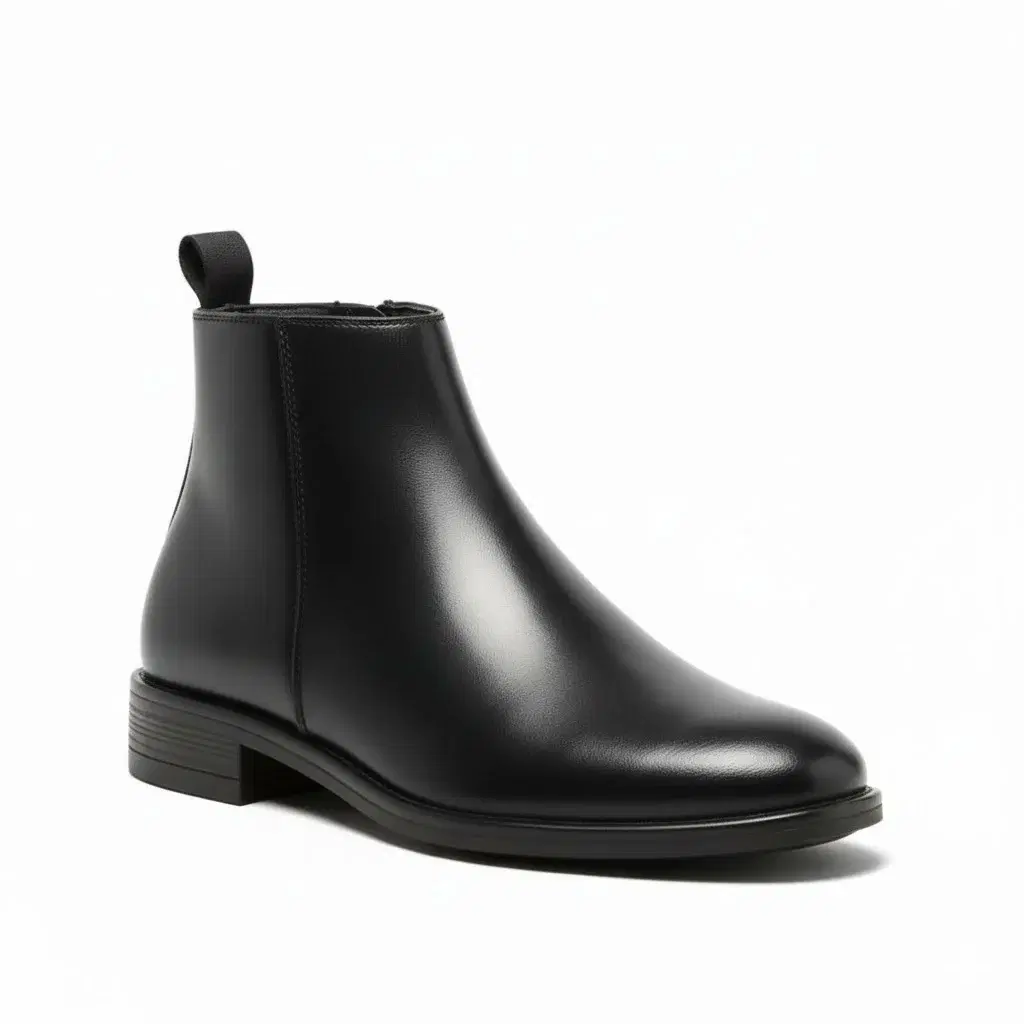 WUGO::Latest Stylish Men's Black Chelsea Boots | Faux Leather Slip-On Ankle Boots | Comfortable Casual & Formal Footwear for Men & Boys - Image 1