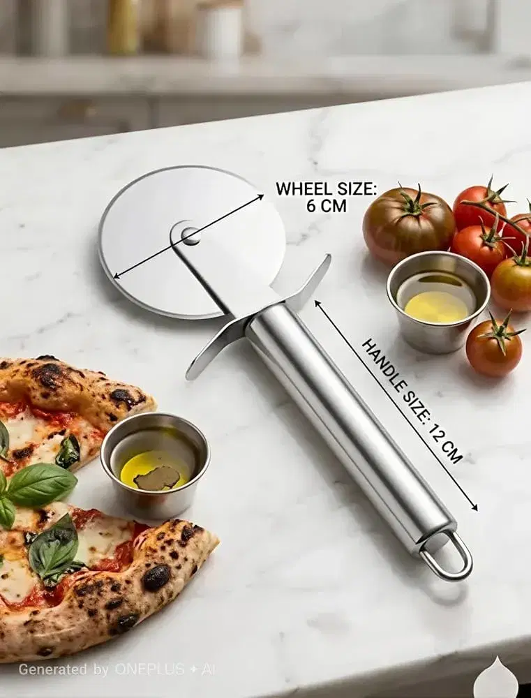 Stainless Steel Pizza & Pie Cutter Wheel - Image 1