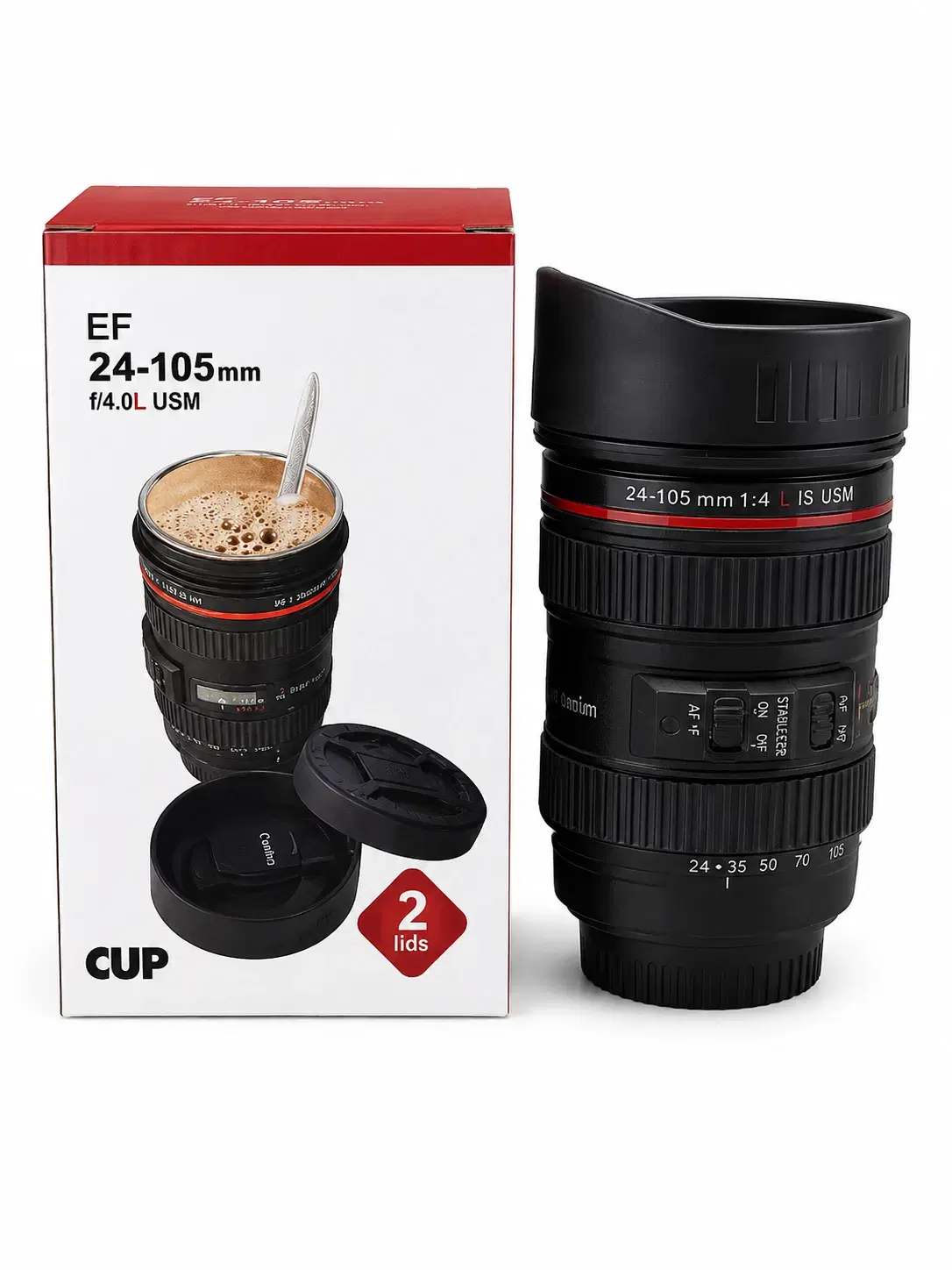 Camera Lens Style Coffee Camera Mug - Image 1