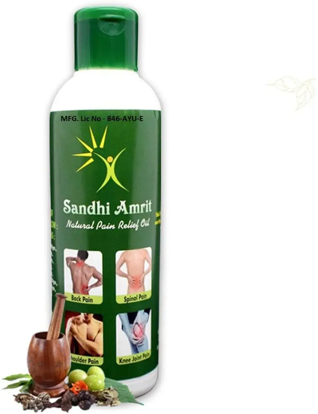 Divya Shri Sandhi Amrit Pain Relief Oil 100% Ayurvedic Joint, Muscle & Body Pain 1 bottle (200 ml) - Image 1