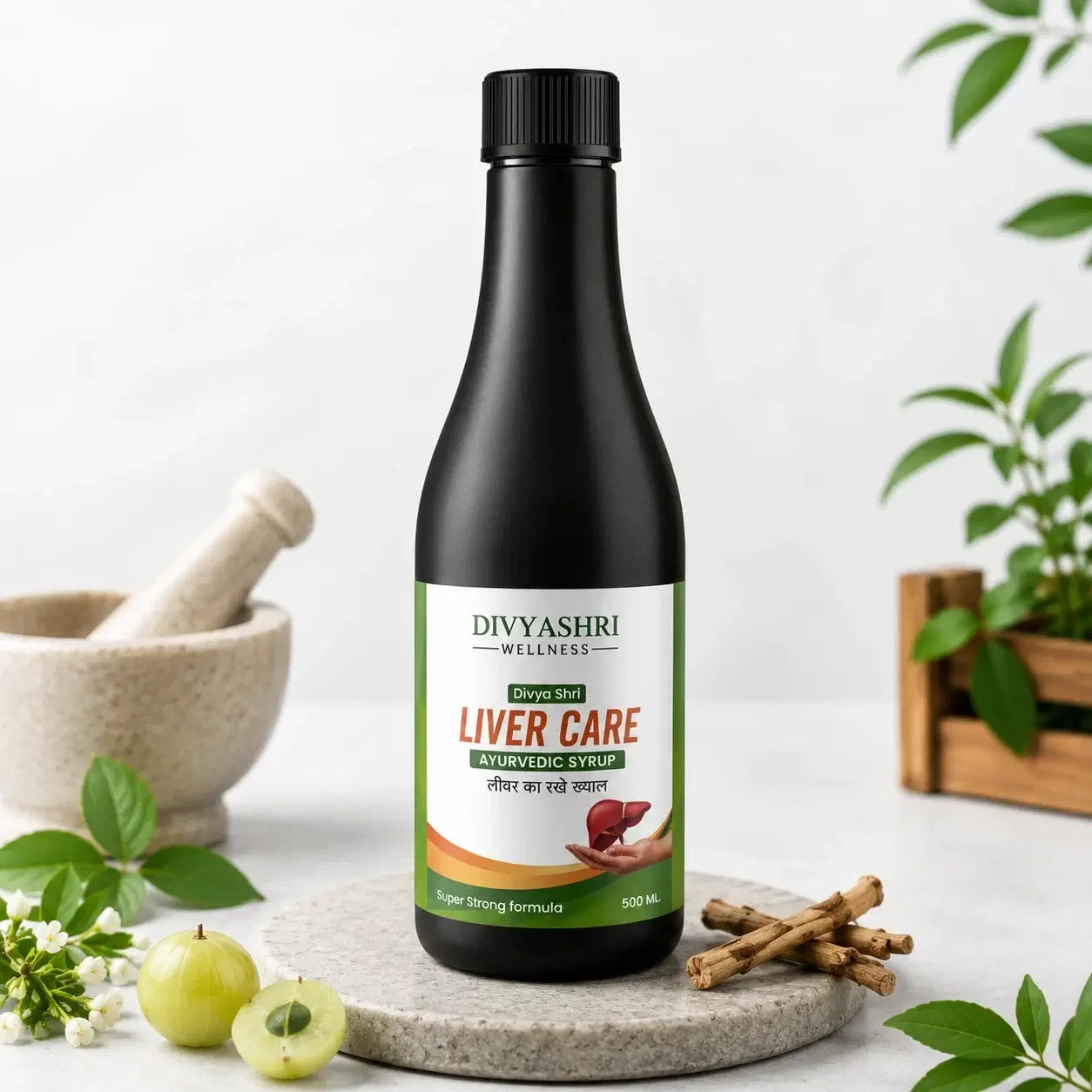 Divyashri Liver Care Ayurvedic Syrup – Natural Liver Detox & Health Tonic | 500ML - Image 1