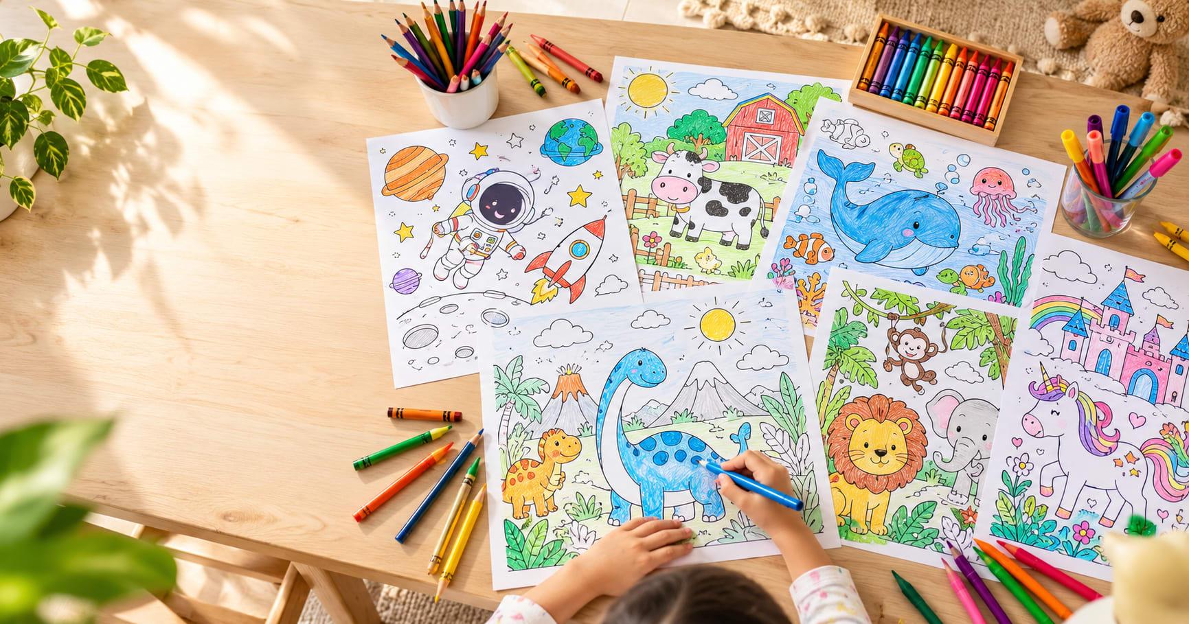 7 Fun Screen-Free Activities for Kids Using Jumbo Colouring Sheets