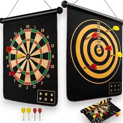 TRANSFORMERS STATIONERIES Magnetic Dart Board Game, Double Sided, 15 Inch - Image 1